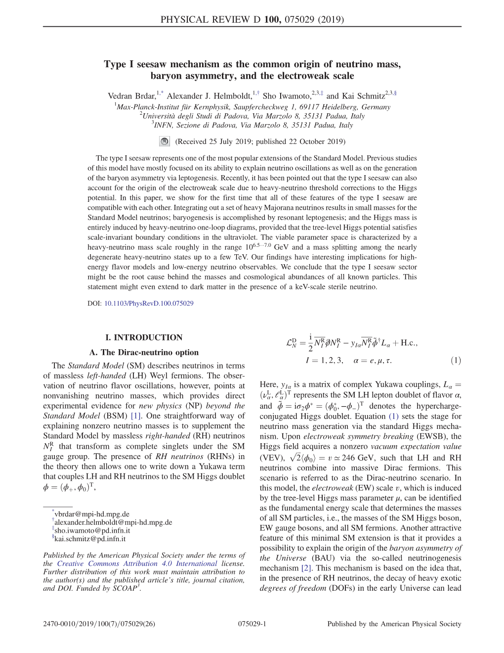 Type I Seesaw Mechanism As the Common Origin of Neutrino Mass, Baryon Asymmetry, and the Electroweak Scale