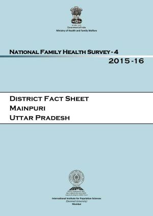 District Fact Sheet Mainpuri Uttar Pradesh