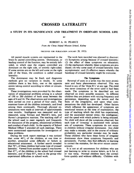 Crossed Laterality
