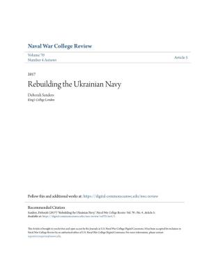 Rebuilding the Ukrainian Navy Deborah Sanders King’S College London