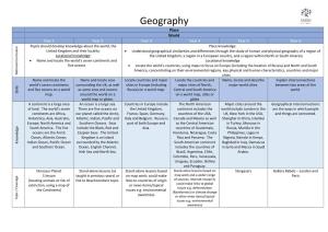 Geography Progression Planning
