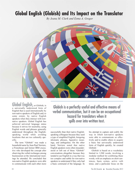 Global English (Globish) and Its Impact on the Translator by Jeana M