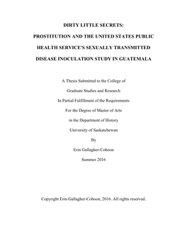 Prostitution and the United States Public Health Service's