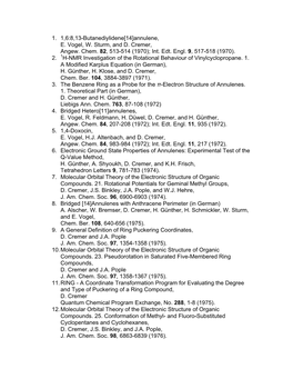 Annulene, E. Vogel, W. Sturm, and D. Cremer, Angew. Chem. 82, 513-514 (1970); Int