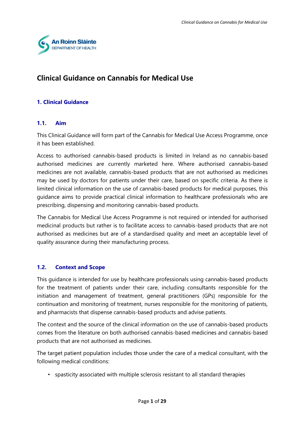 Clinical Guidance on Cannabis for Medical Use