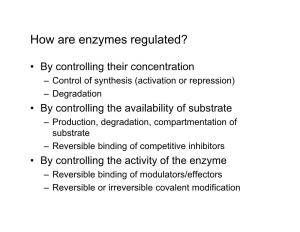 How Are Enzymes Regulated?