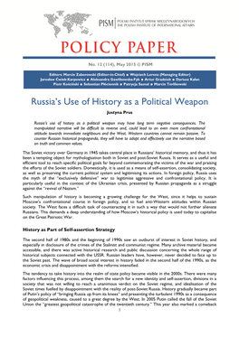 Russia's Use of History As a Political Weapon