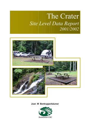 The Crater Site Level Data Report 2001/2002