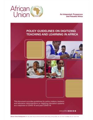 Policy Guidelins on Digitizing Teaching And
