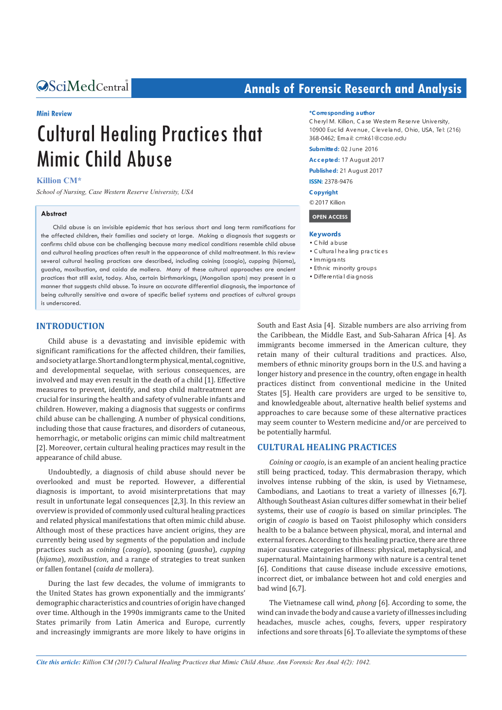Cultural Healing Practices That Mimic Child Abuse