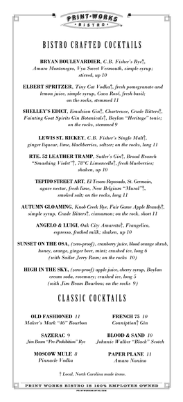 TEST Cocktail List LONG TEST