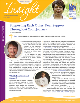 Peer Support Throughout Your Journey