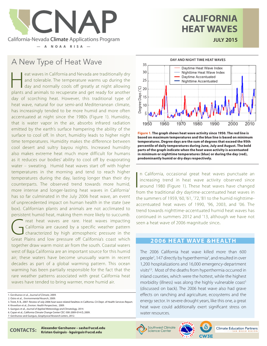 California Heat Waves July 2015 — a Noaa Risa —