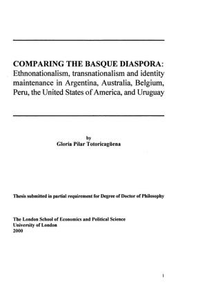 Comparing the Basque Diaspora