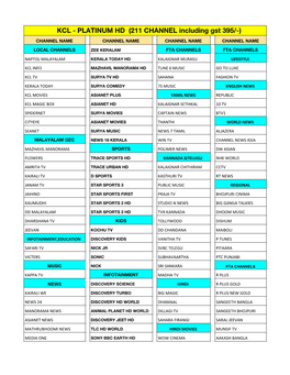 Kcl New Channel List 7-2-2019