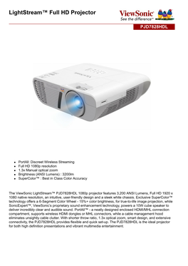 Lightstream™ Full HD Projector