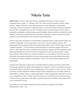 Nikola Tesla