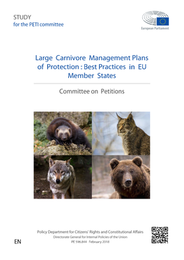 Large Carnivore Management Plans of Protection: Best Practices in EU Member States