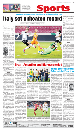 Brazil-Argentina Qualifier Suspended