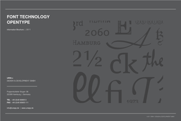 Font Technology Opentype