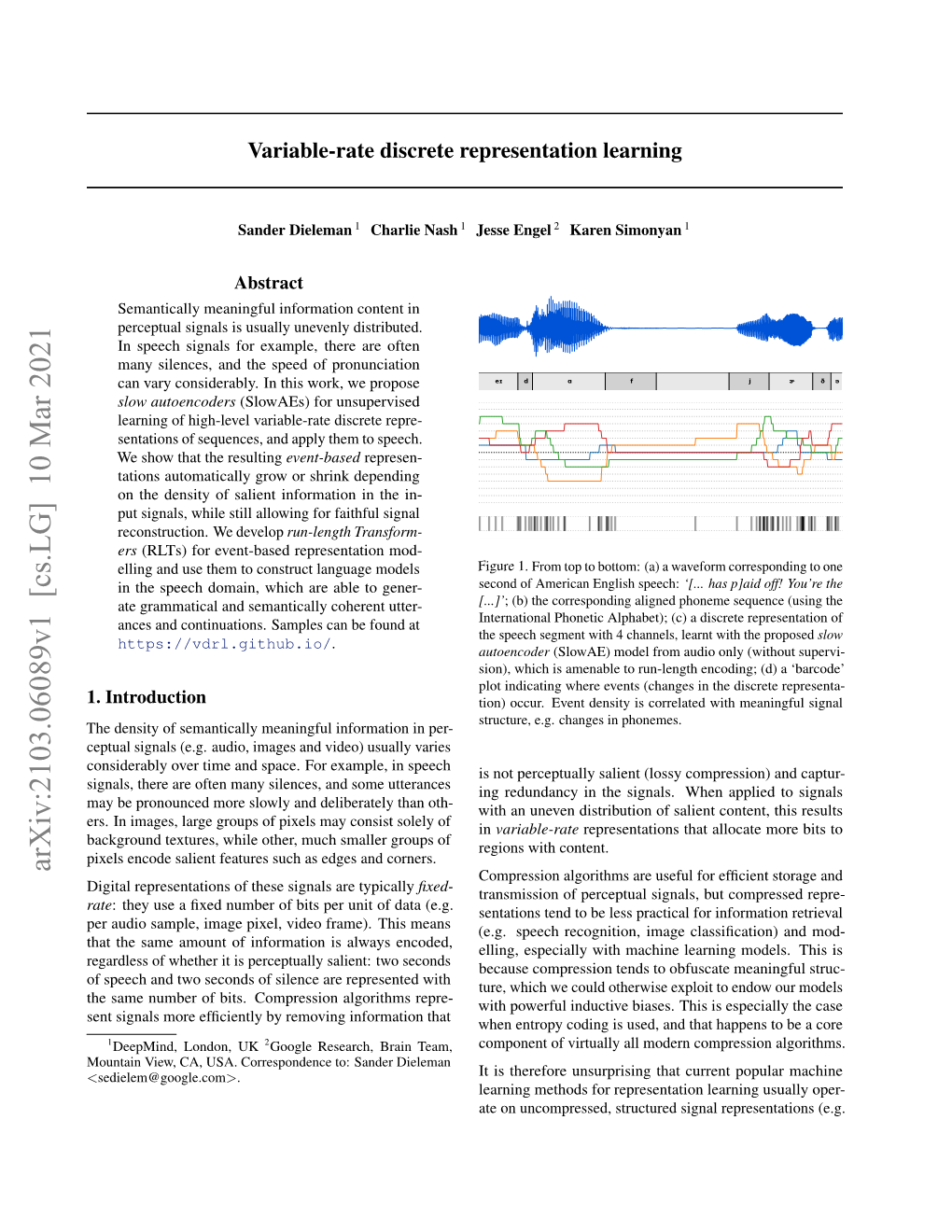 Variable-Rate Discrete Representation Learning