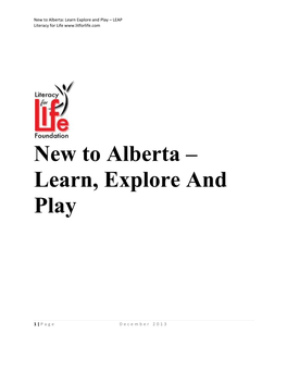 Learn, Explore and Play Curriculum