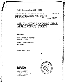 '' Mr Cushion Landing Gear Applications Study "I