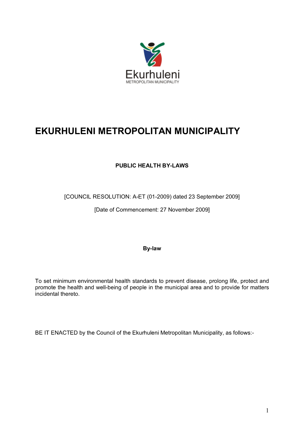 Ekurhuleni Metropolitan Municipality