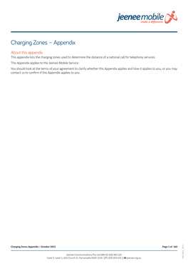 Charging Zones – Appendix