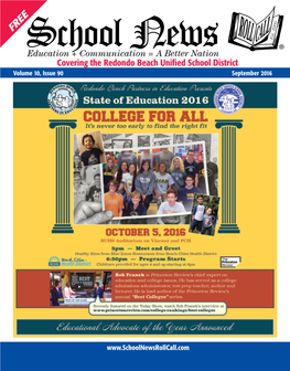 Covering the Redondo Beach Unified School District Volume 10, Issue 90 September 2016