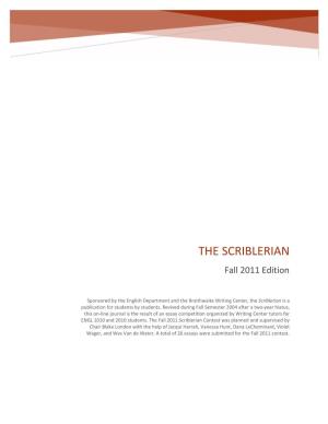 THE SCRIBLERIAN Fall 2011 Edition