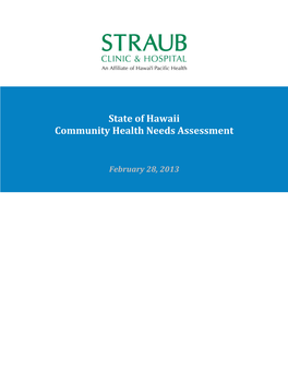 State of Hawaii Community Health Needs Assessment