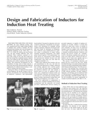 Design and Fabrication of Inductors for Induction Heat Treating