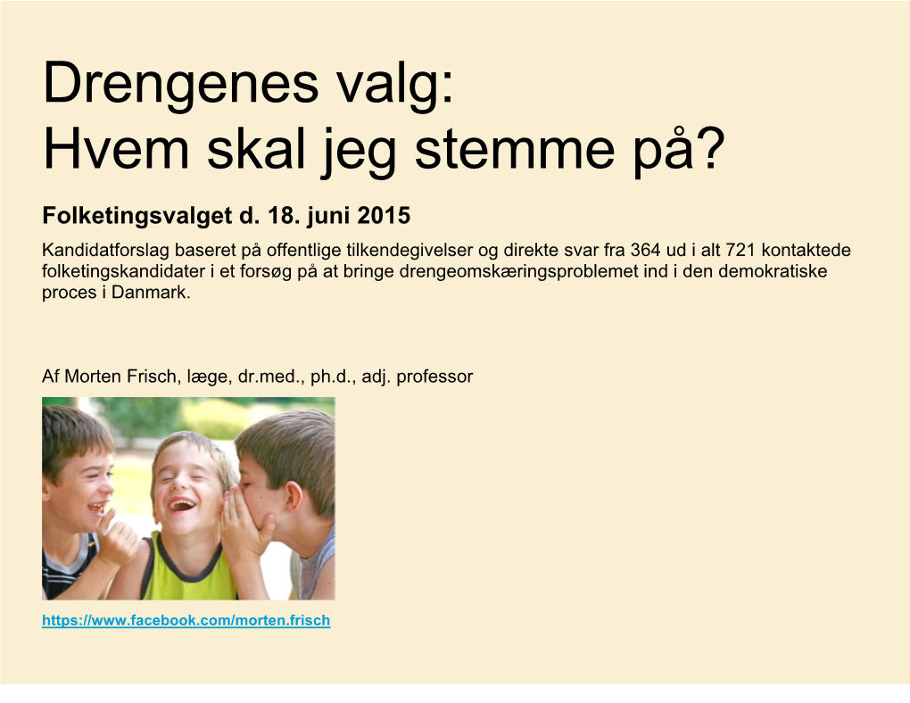 Drengenes Valg: Hvem Skal Jeg Stemme På?