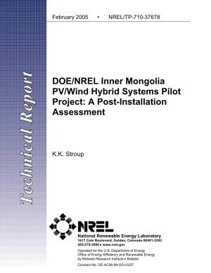 DOE/NREL Inner Mongolia Household PV/Wind Hybrid