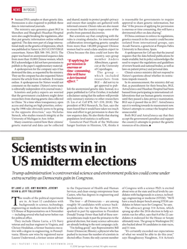 Scientists Win in US Midterm Elections