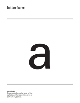 Letterform A