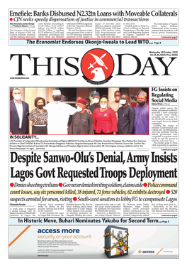 Despite Sanwo-Olu's Denial, Army Insists Lagos Govt Requested