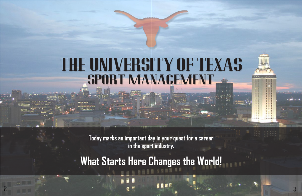 The University of Texas Sport Management