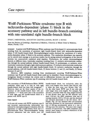 Wolff-Parkinson-White Syndrome Type B with Tachycardia-Dependent