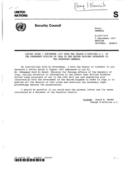 Security Council Distr