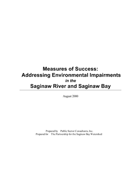 Addressing Environmental Impairments in the Saginaw River and Saginaw Bay