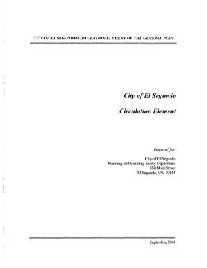 City of El Segundo Circulation Element of the General Plan