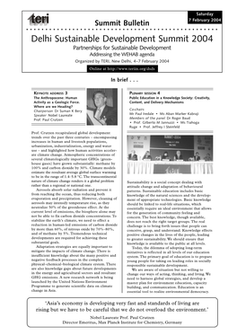 Summit Bulletin 7 February 2004