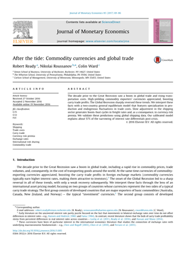 Commodity Currencies and Global Trade