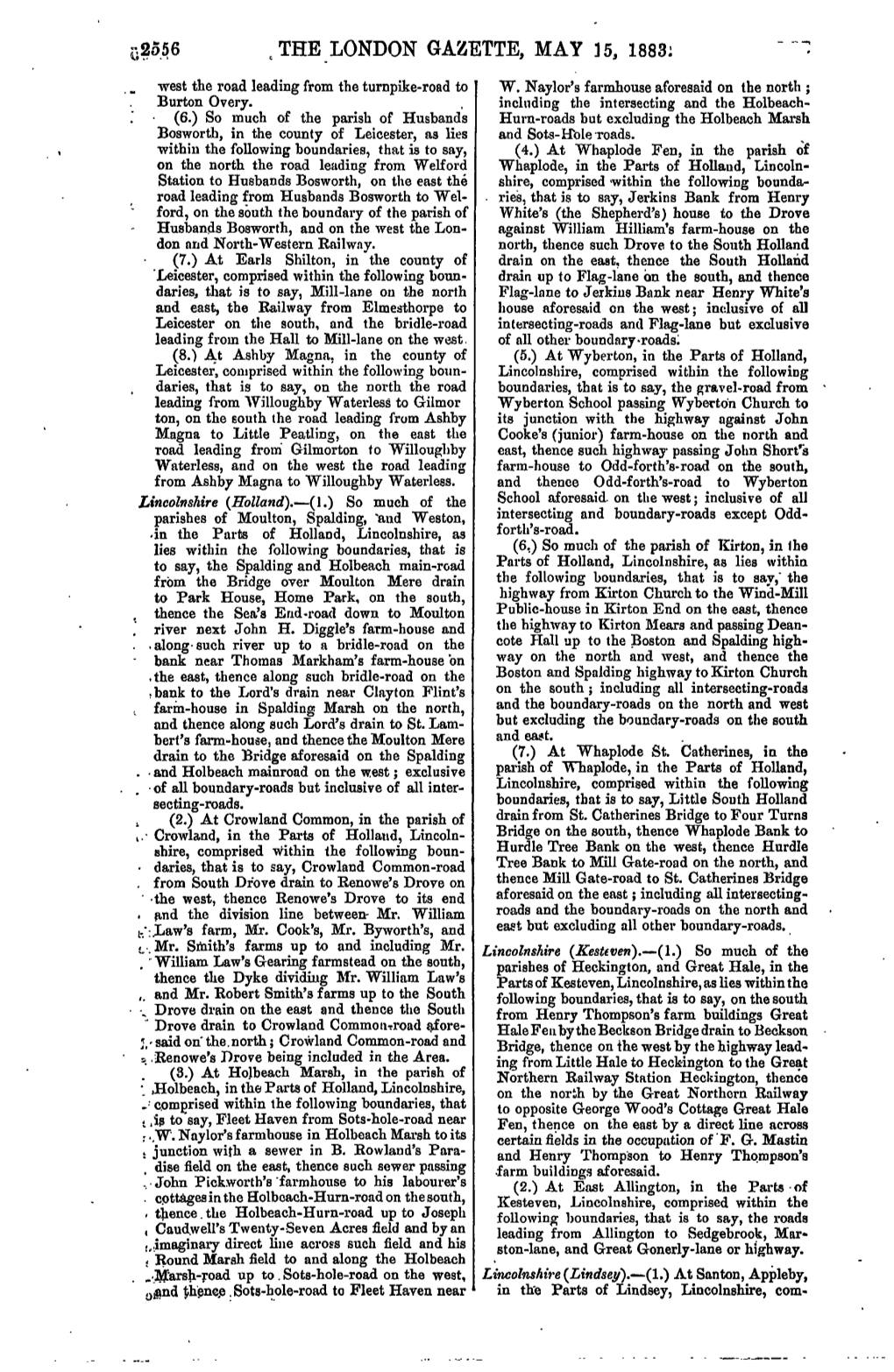 The London Gazette, May 35, 1883