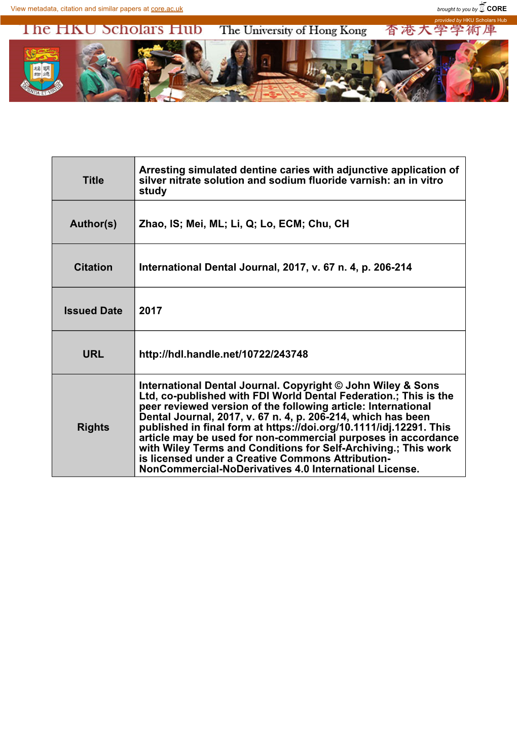 Arresting Simulated Dentine Caries with Adjunctive Application of Title Silver Nitrate Solution and Sodium Fluoride Varnish: an in Vitro Study