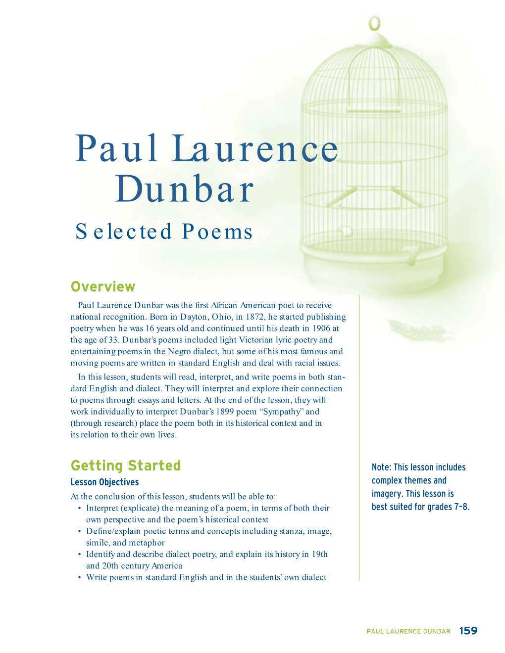 Paul Laurence Dunbar Selected Poems