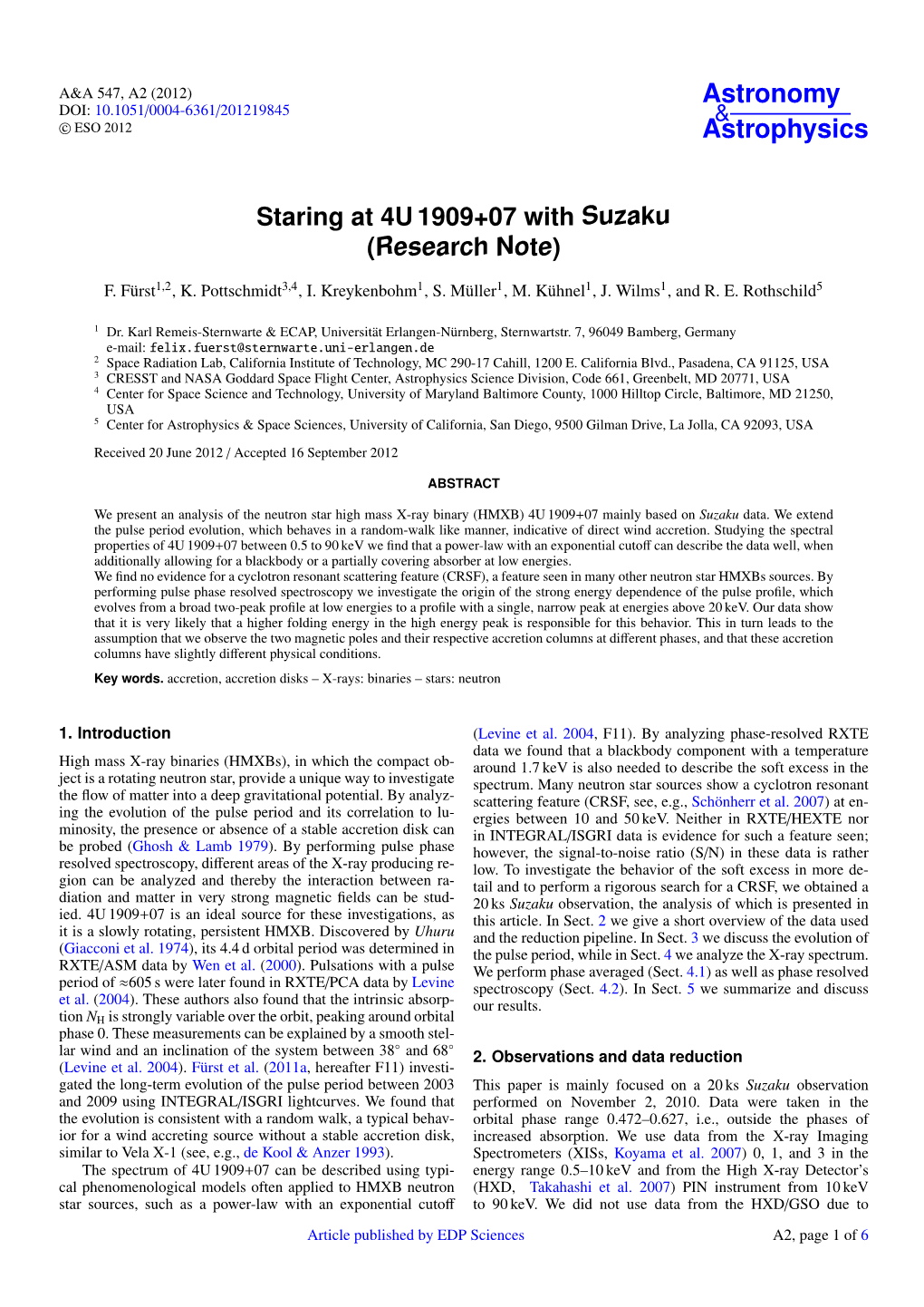 Staring at 4U 1909+07 with Suzaku (Research Note)