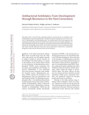 Antibacterial Antifolates: from Development Through Resistance to the Next Generation